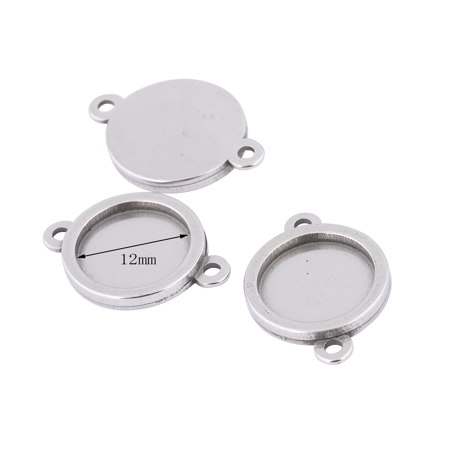 10pcs Stainless Steel 12mm Cab - مراجعة Pendant Blank Bezel وسعره