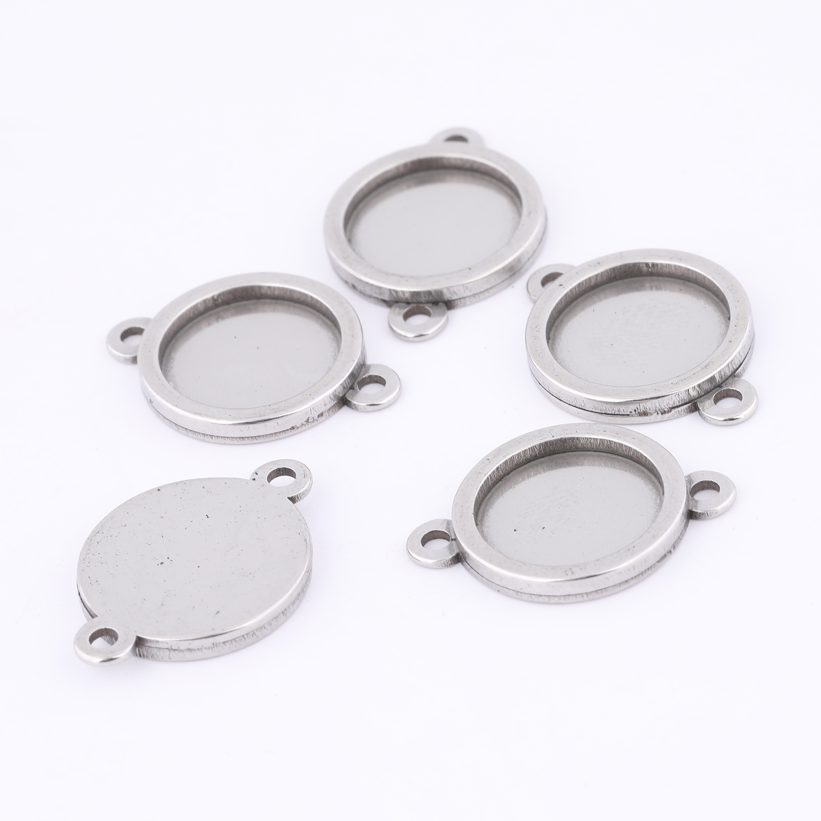 10pcs Stainless Steel 12mm Cab - مراجعة Pendant Blank Bezel وسعره