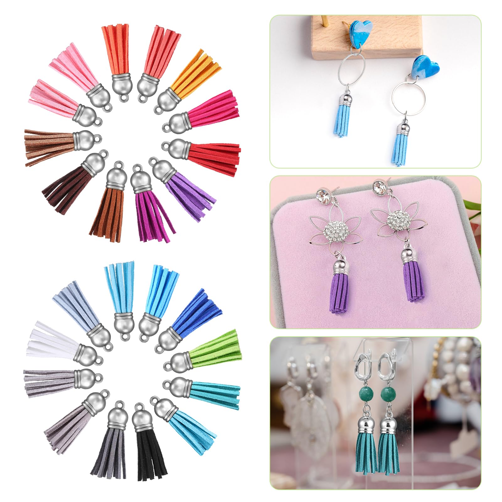 10/20/60 Pcs Mini Tassels Faux - مراجعة Jewelry Making Online وسعره