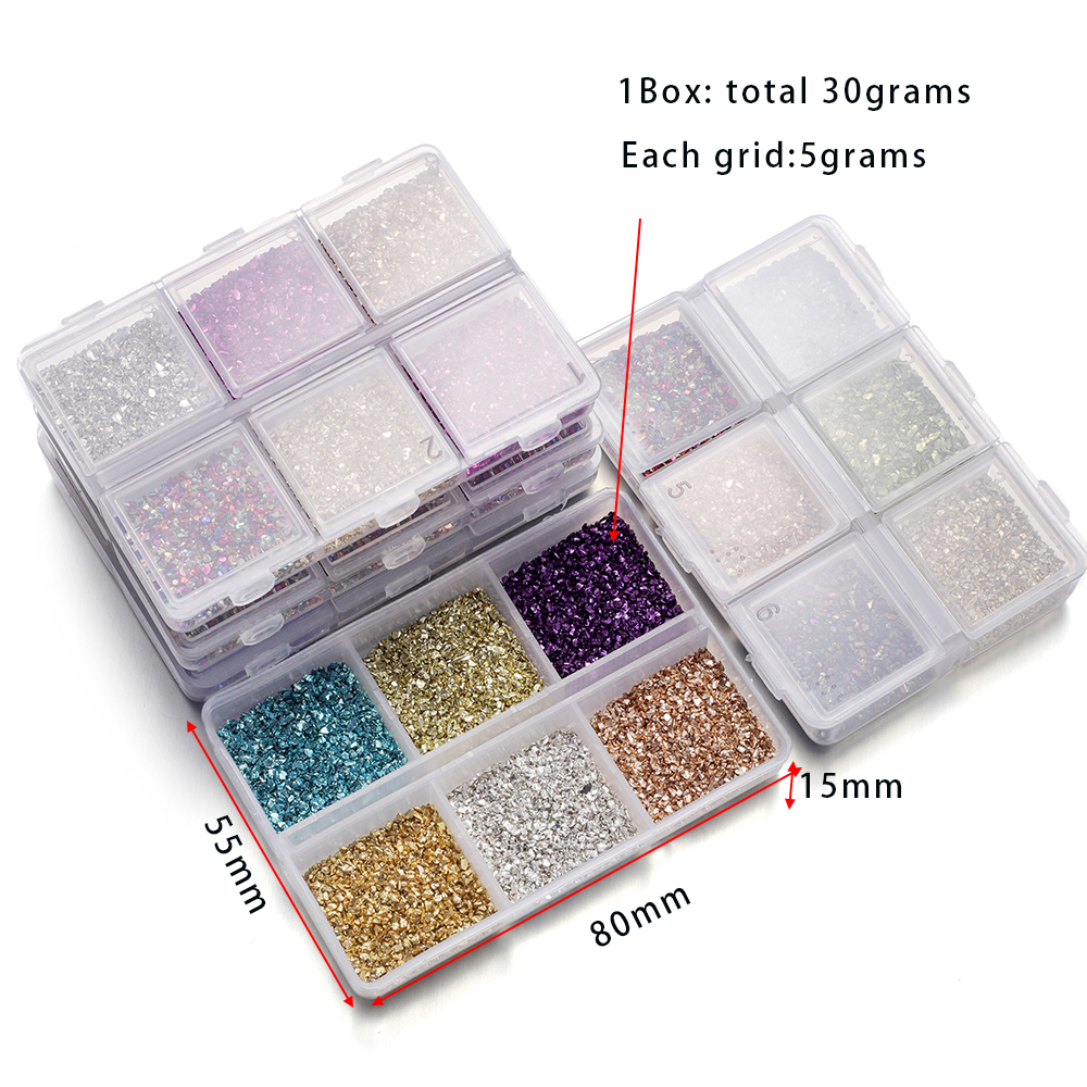 30g Broken Glass Stones Epoxy  - مراجعة Jewelry Making Online وسعره