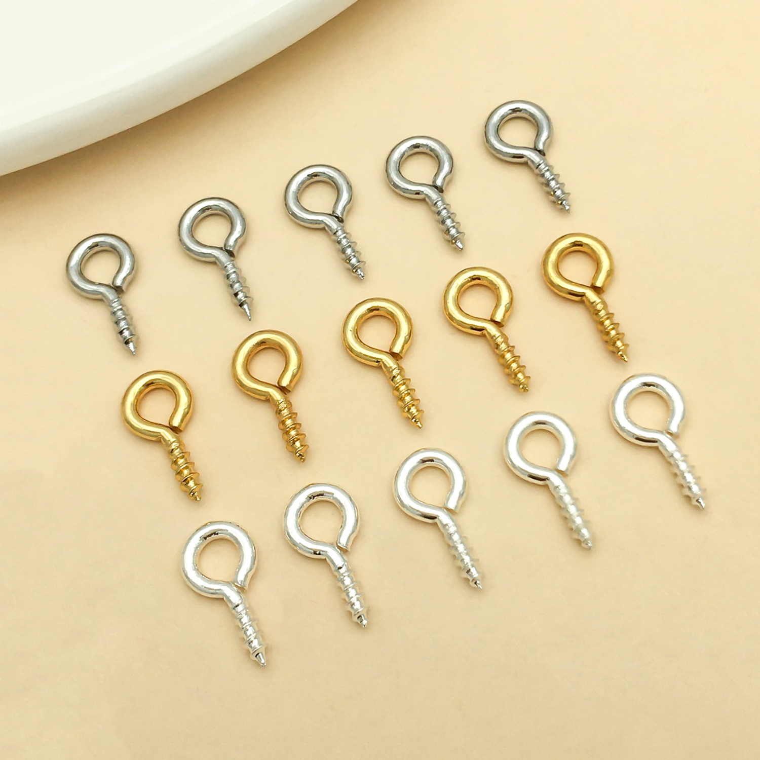 5pcs 18K gold-plated copper th - مراجعة Jewelry Making Eye Pins وسعره