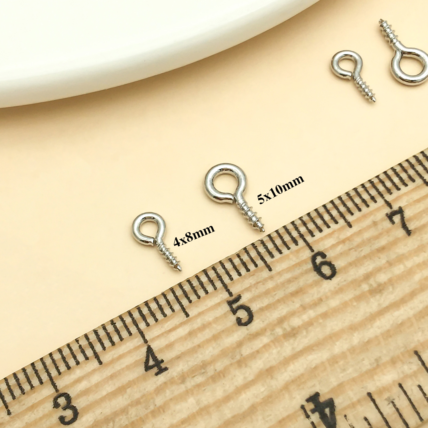 5pcs 18K gold-plated copper th - مراجعة Jewelry Making Eye Pins وسعره
