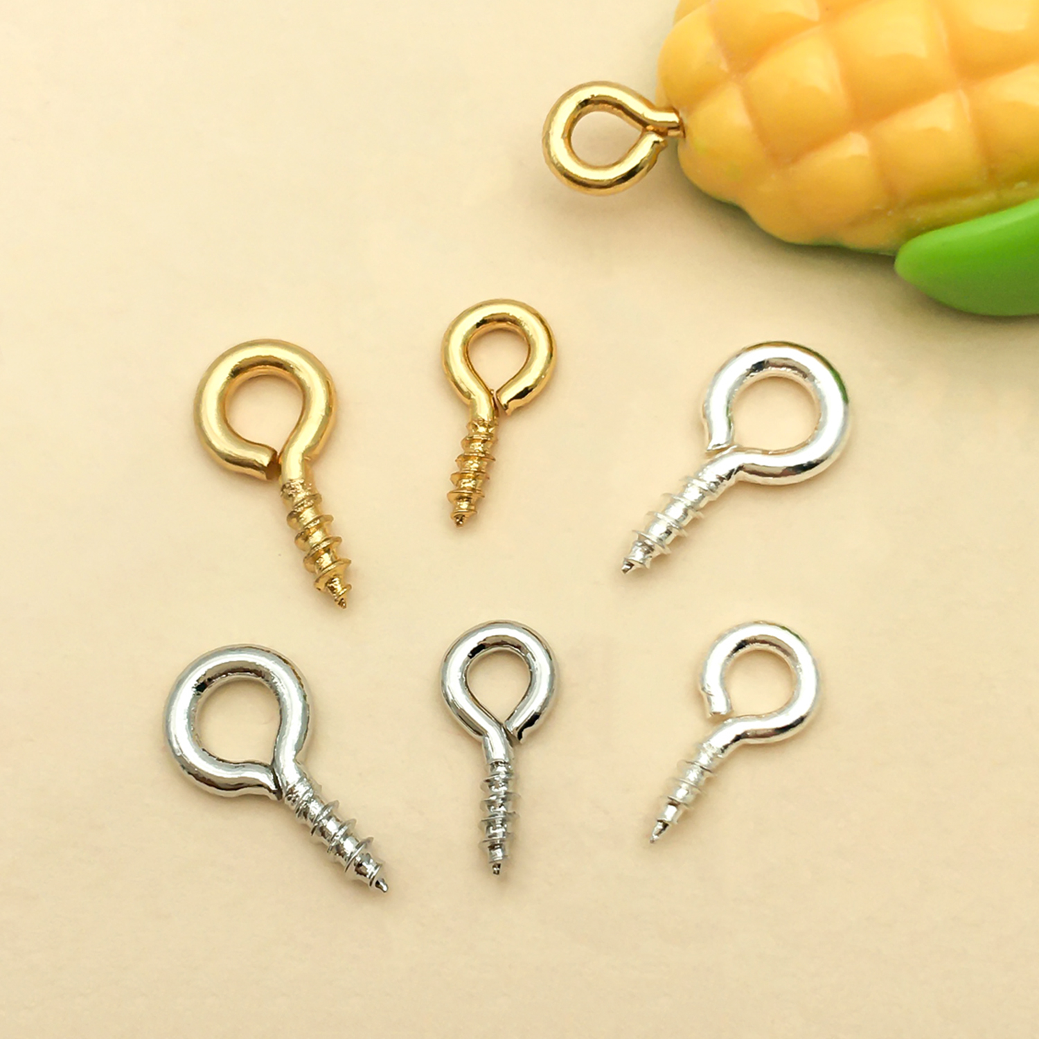 5pcs 18K gold-plated copper th - مراجعة Jewelry Making Eye Pins وسعره