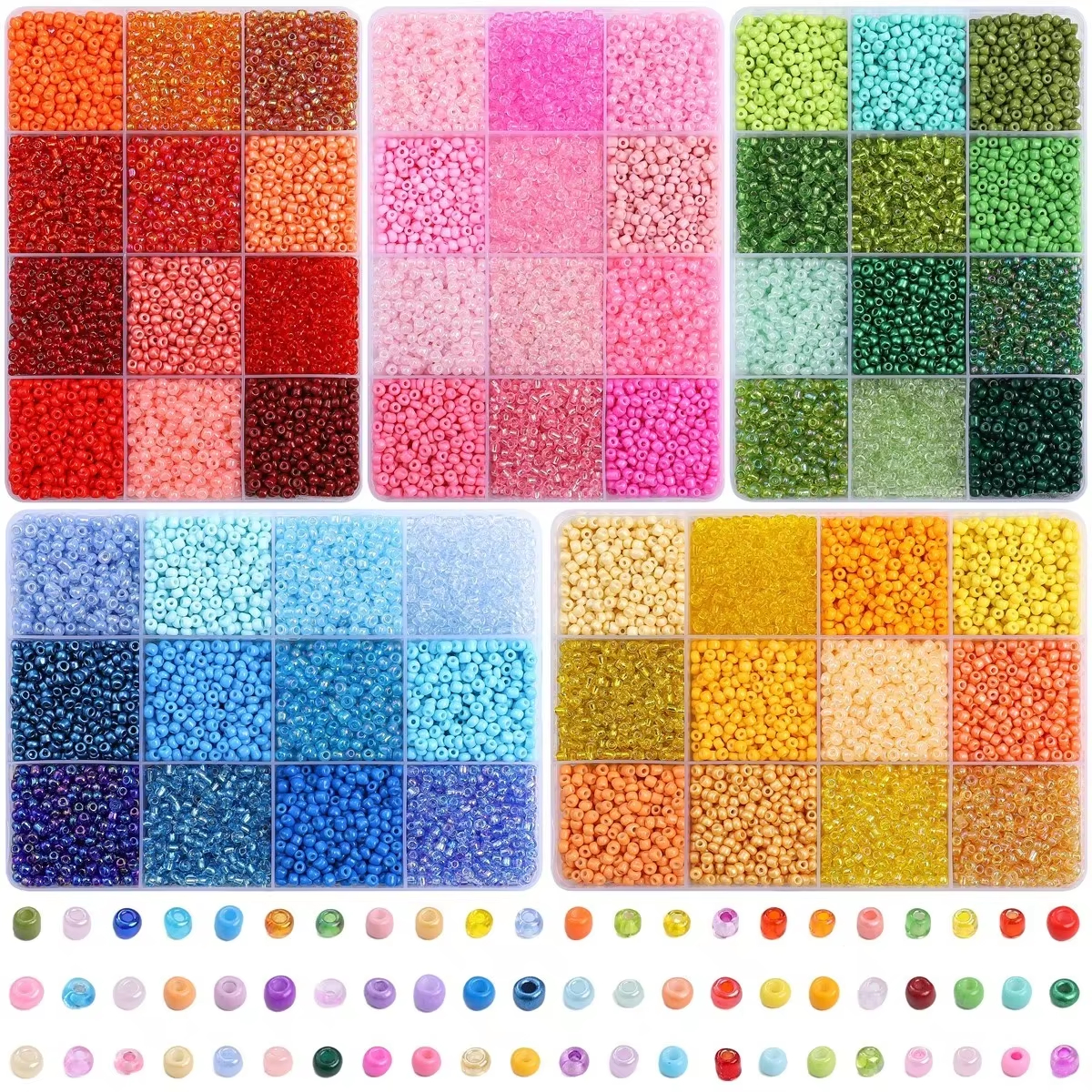 3600pcs 3mm Glass Seed Beads,  - مراجعة Jewelry Making Online وسعره