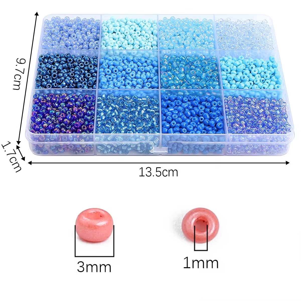 3600pcs 3mm Glass Seed Beads,  - مراجعة Jewelry Making Online وسعره