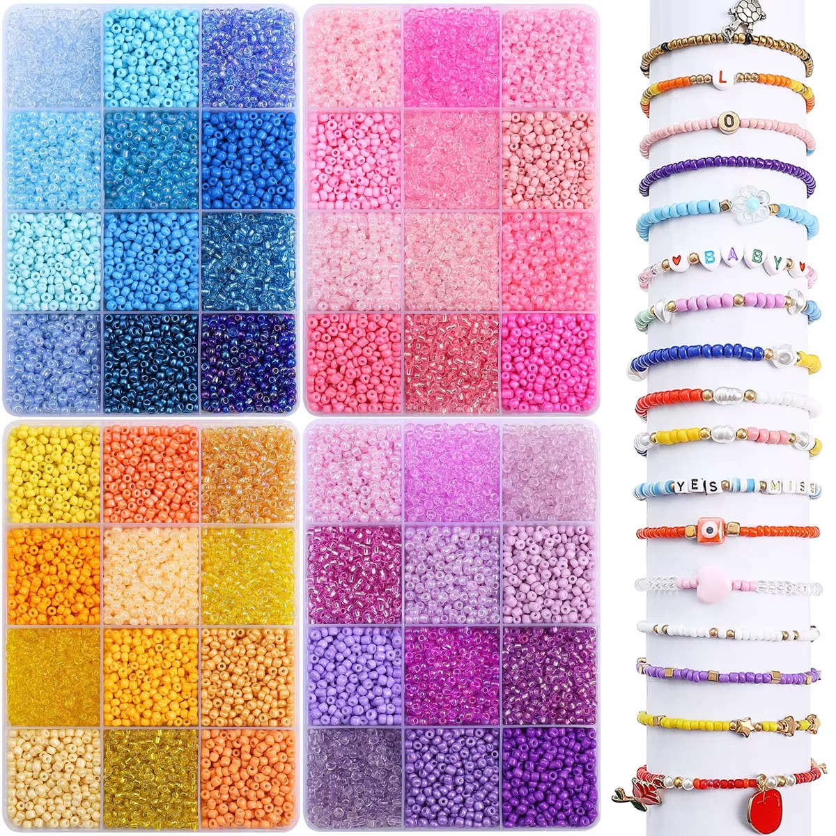 3600pcs 3mm Glass Seed Beads,  - مراجعة Jewelry Making Online وسعره