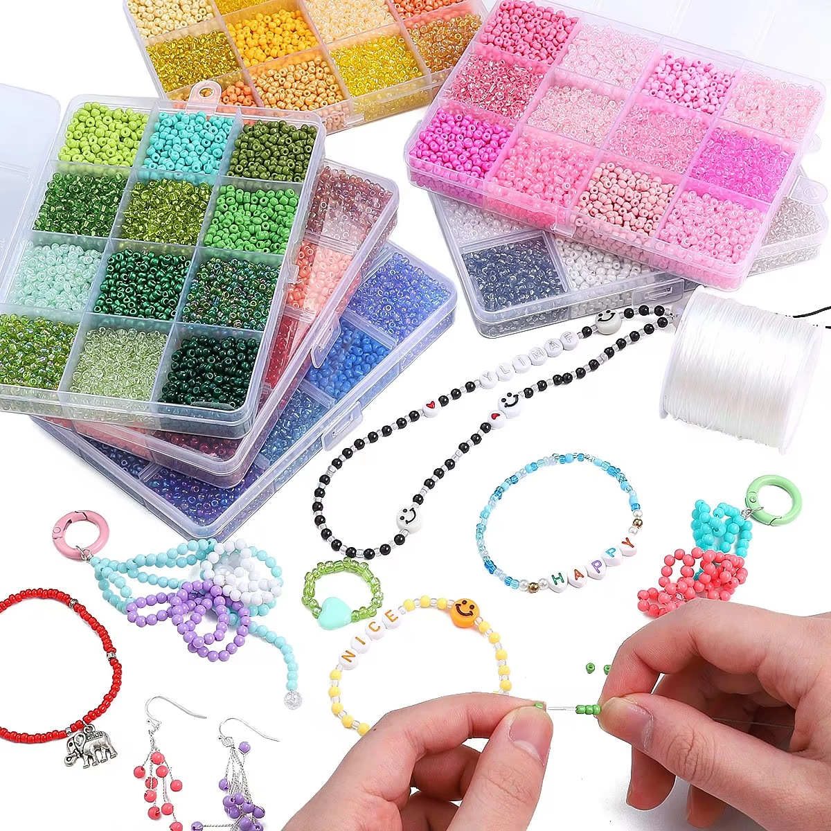 3600pcs 3mm Glass Seed Beads,  - مراجعة Jewelry Making Online وسعره