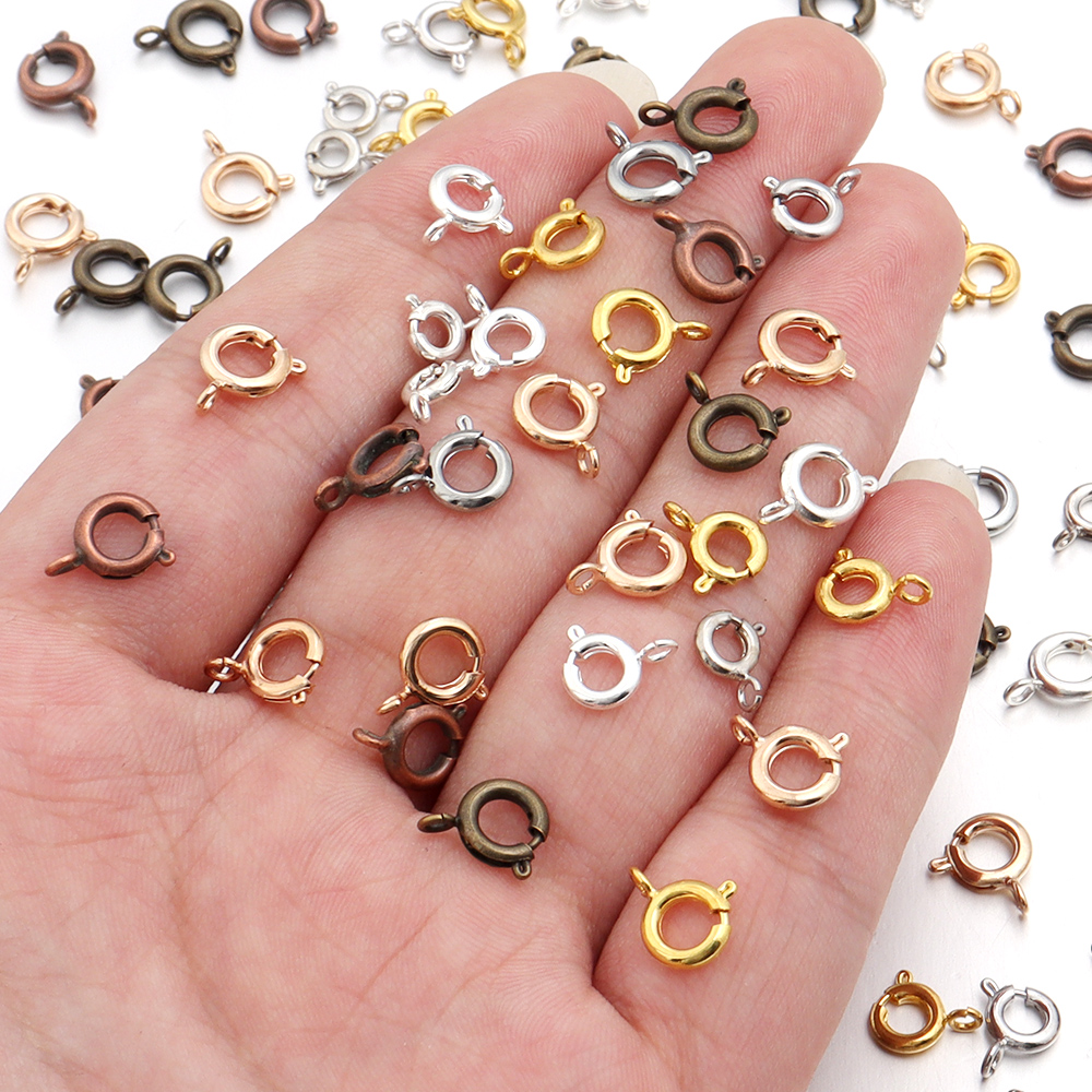 10Pcs Circle Spring Buttonr Co - مراجعة Jewelry Making A Ring وسعره