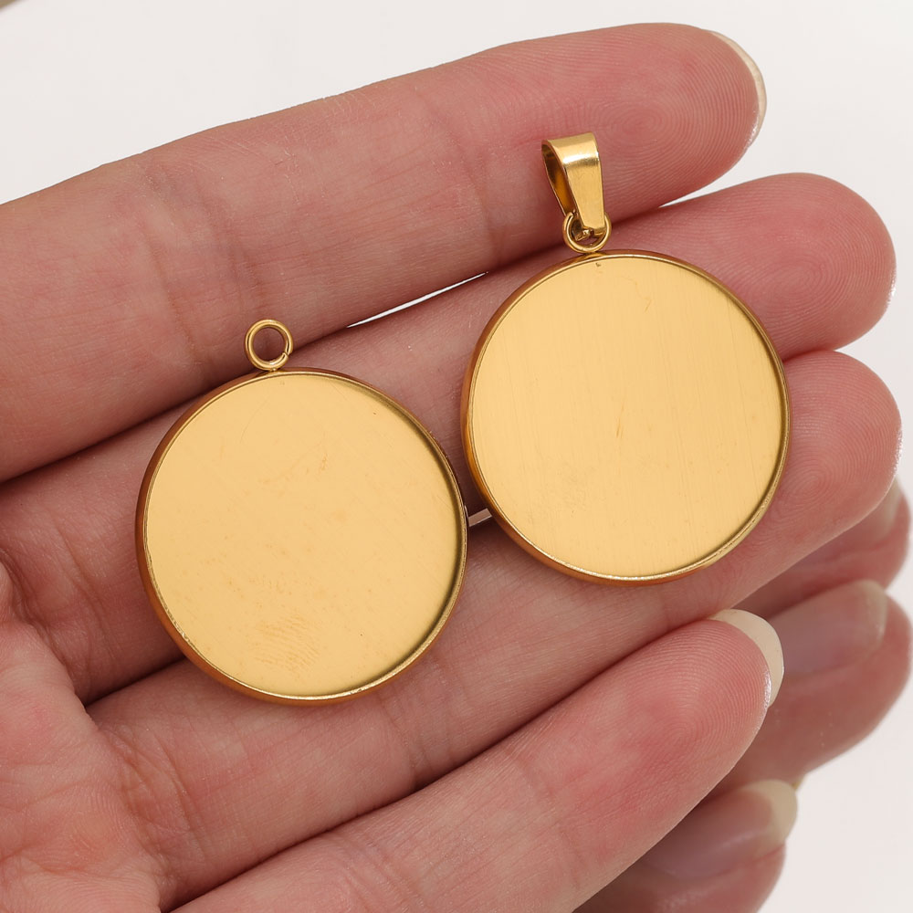 10pcs Stainless Steel Gold Pen - مراجعة Pendant Blank Bezel وسعره