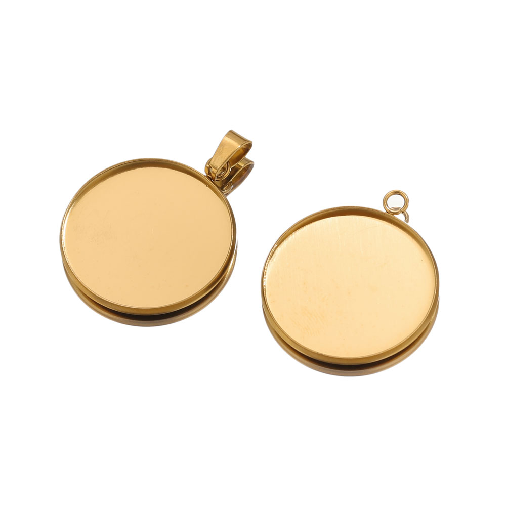 10pcs Stainless Steel Gold Pen - مراجعة Pendant Blank Bezel وسعره