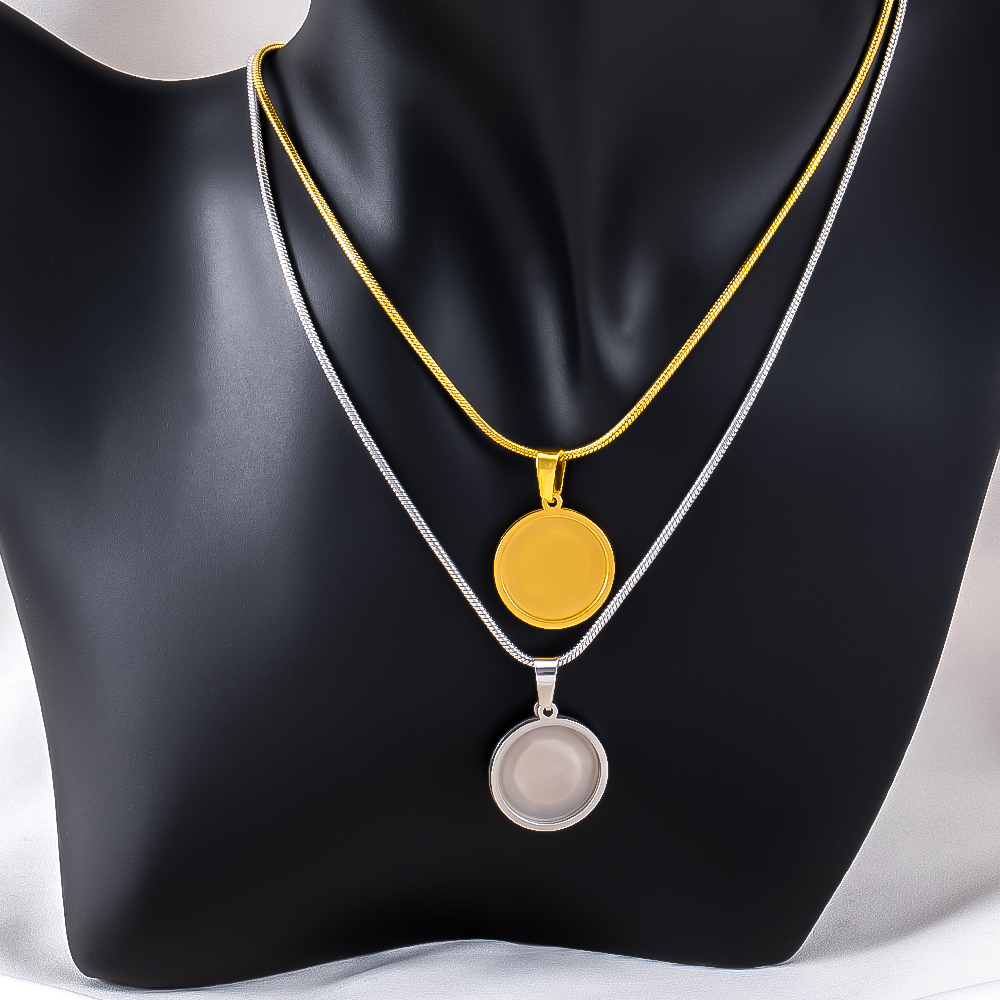 1pc Stainless Steel Snake Chai - مراجعة Pendant Blank Bezel وسعره
