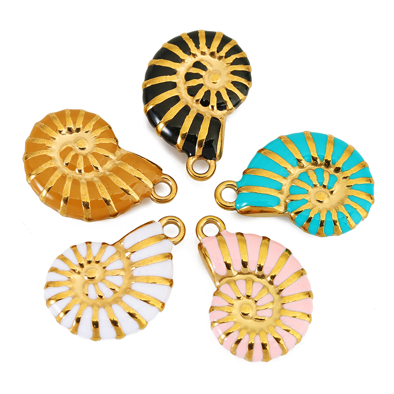 4pcs Stainless Steel Conch Gol - مراجعة Jewelry Making Materials Wholesale وسعره