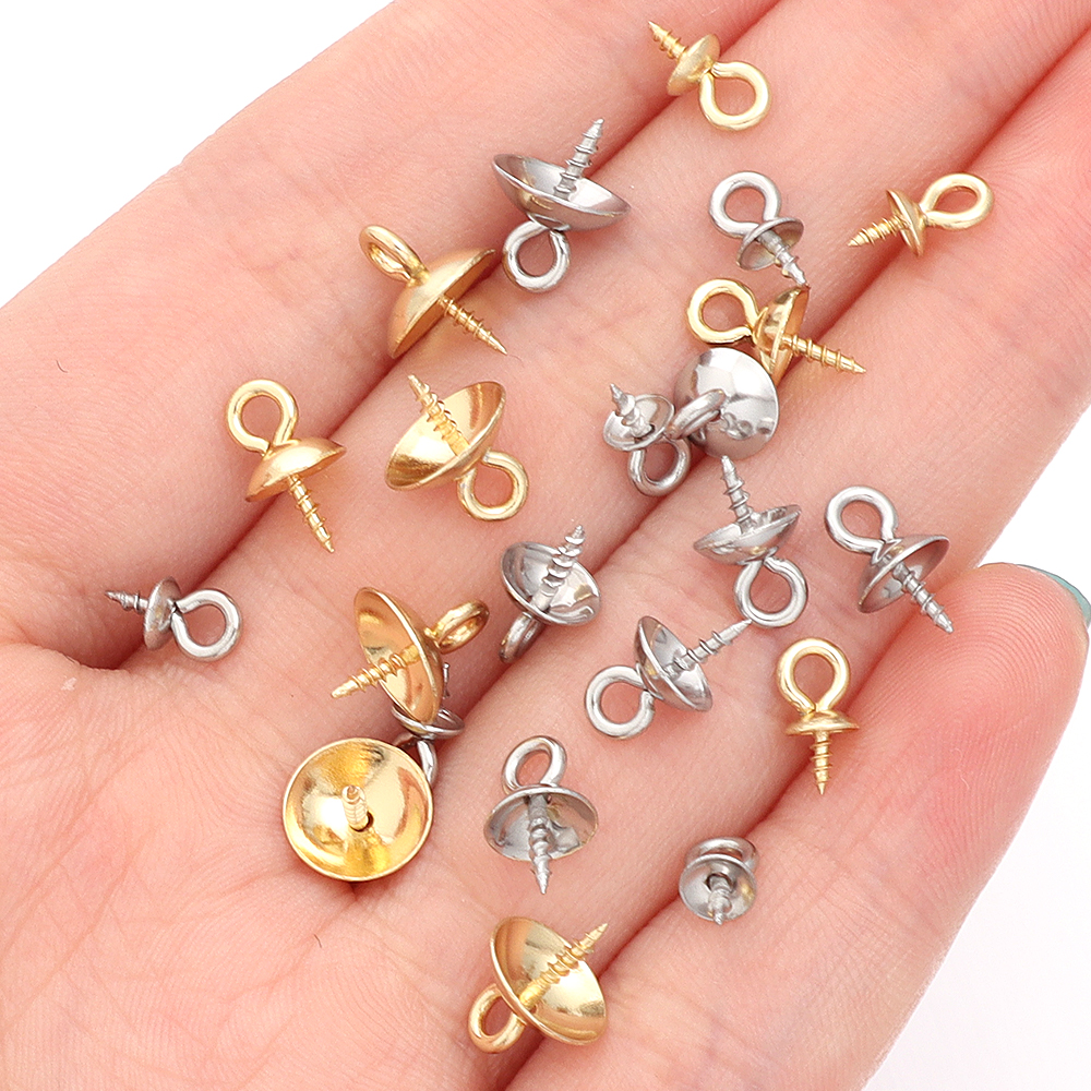 20pcs Stainless Steel Screw Ey - مراجعة Jewelry Making Rivets وسعره