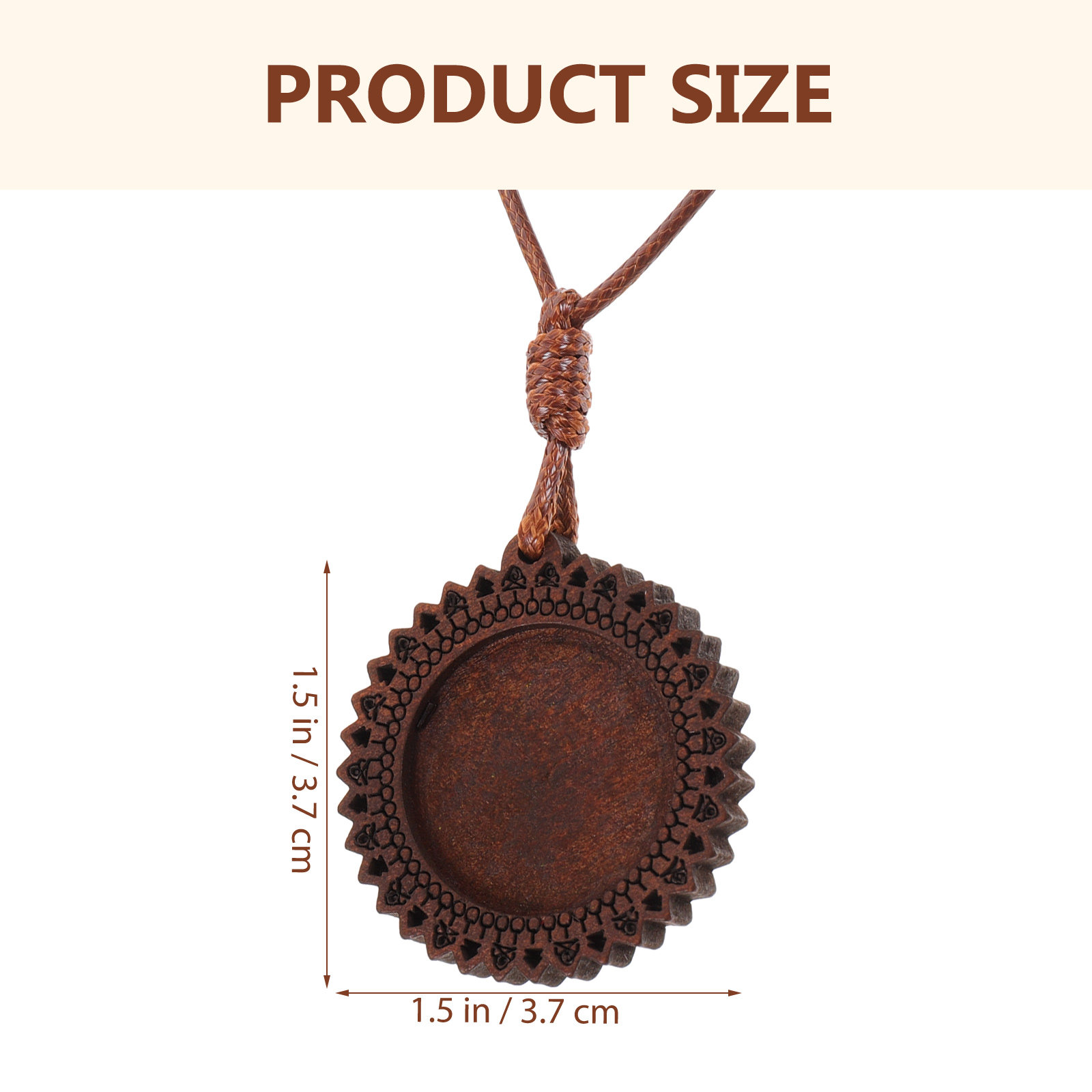 3Pcs Wooden Pendant Bezels Cra - مراجعة Pendant Blank Bezel وسعره