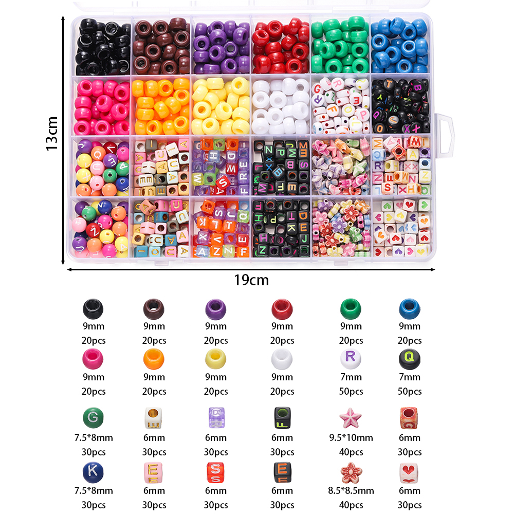 680pcs/Box Colorful Acrylic Po - مراجعة Jewelry Making Online وسعره