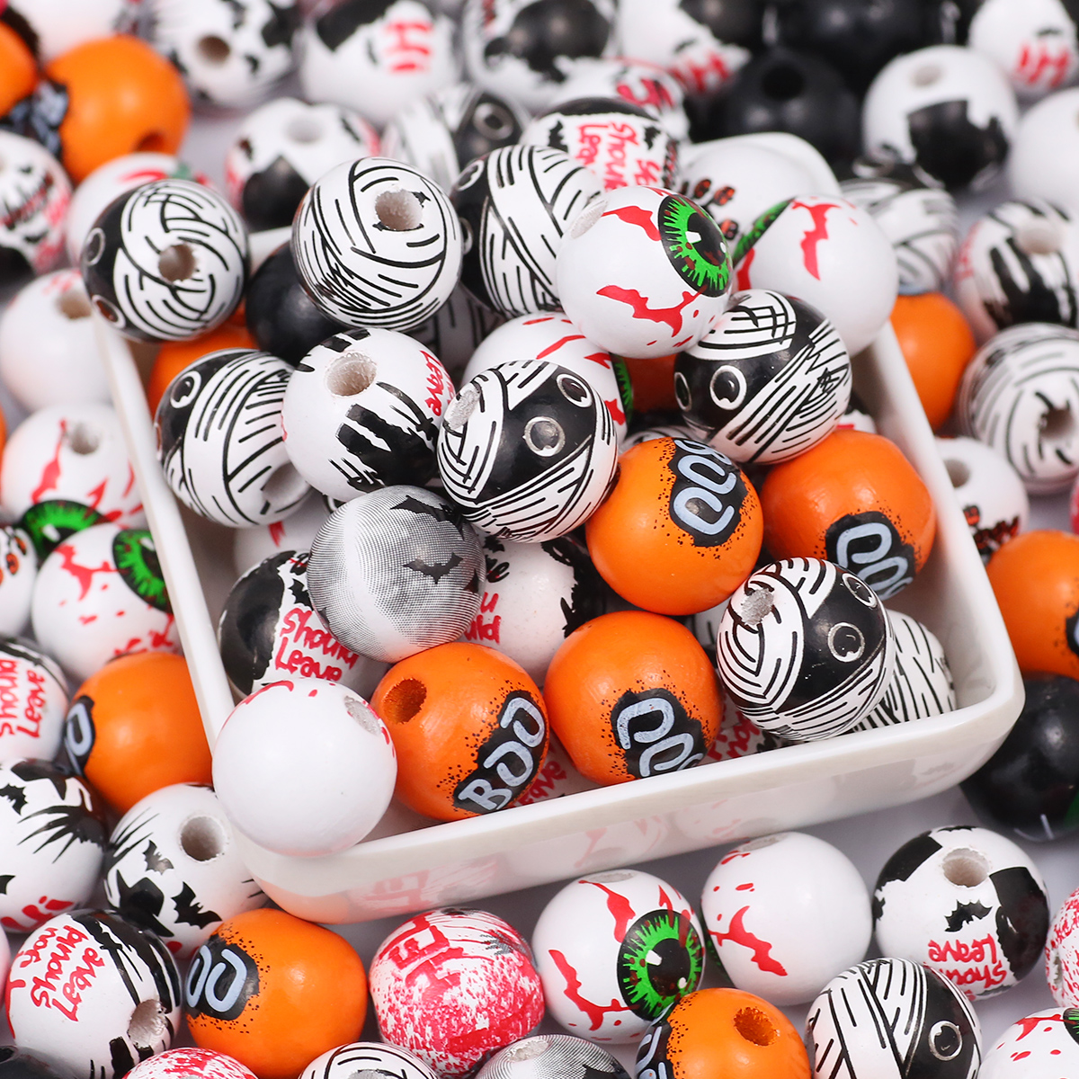 16mm 40-10PCS Halloween BOOM G - مراجعة Jewelry Making Ideas With Beads وسعره
