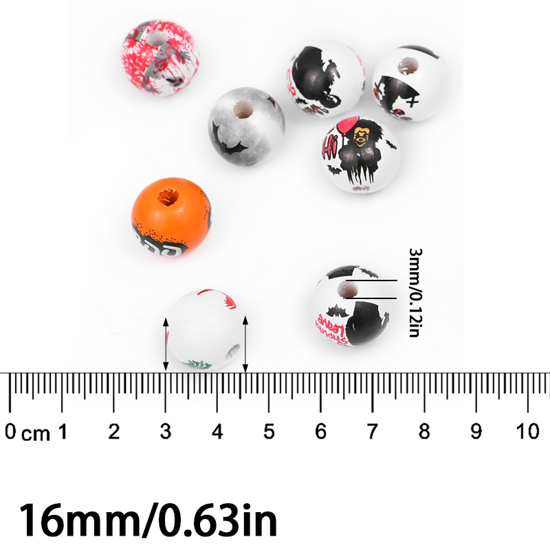 16mm 40-10PCS Halloween BOOM G - مراجعة Jewelry Making Ideas With Beads وسعره