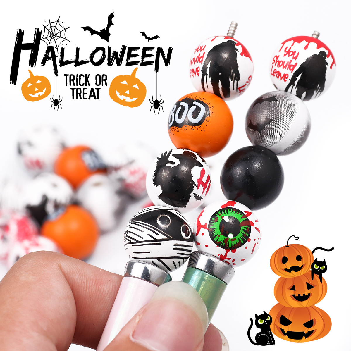 16mm 40-10PCS Halloween BOOM G - مراجعة Jewelry Making Ideas With Beads وسعره