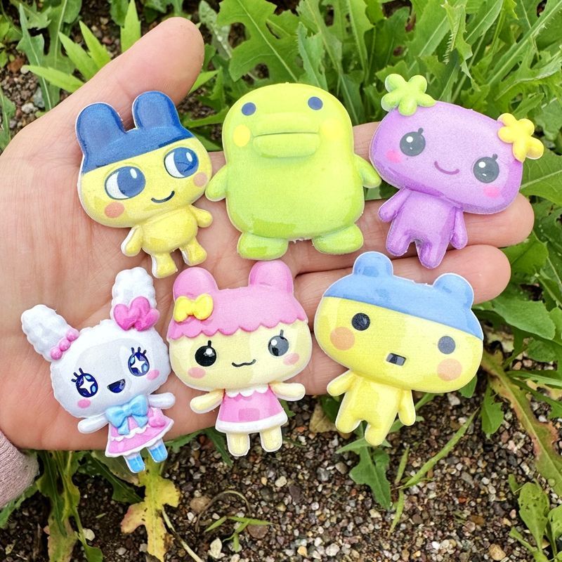 45mm Cartoon Tamagotchi double - مراجعة Jewelry Making Supplies وسعره