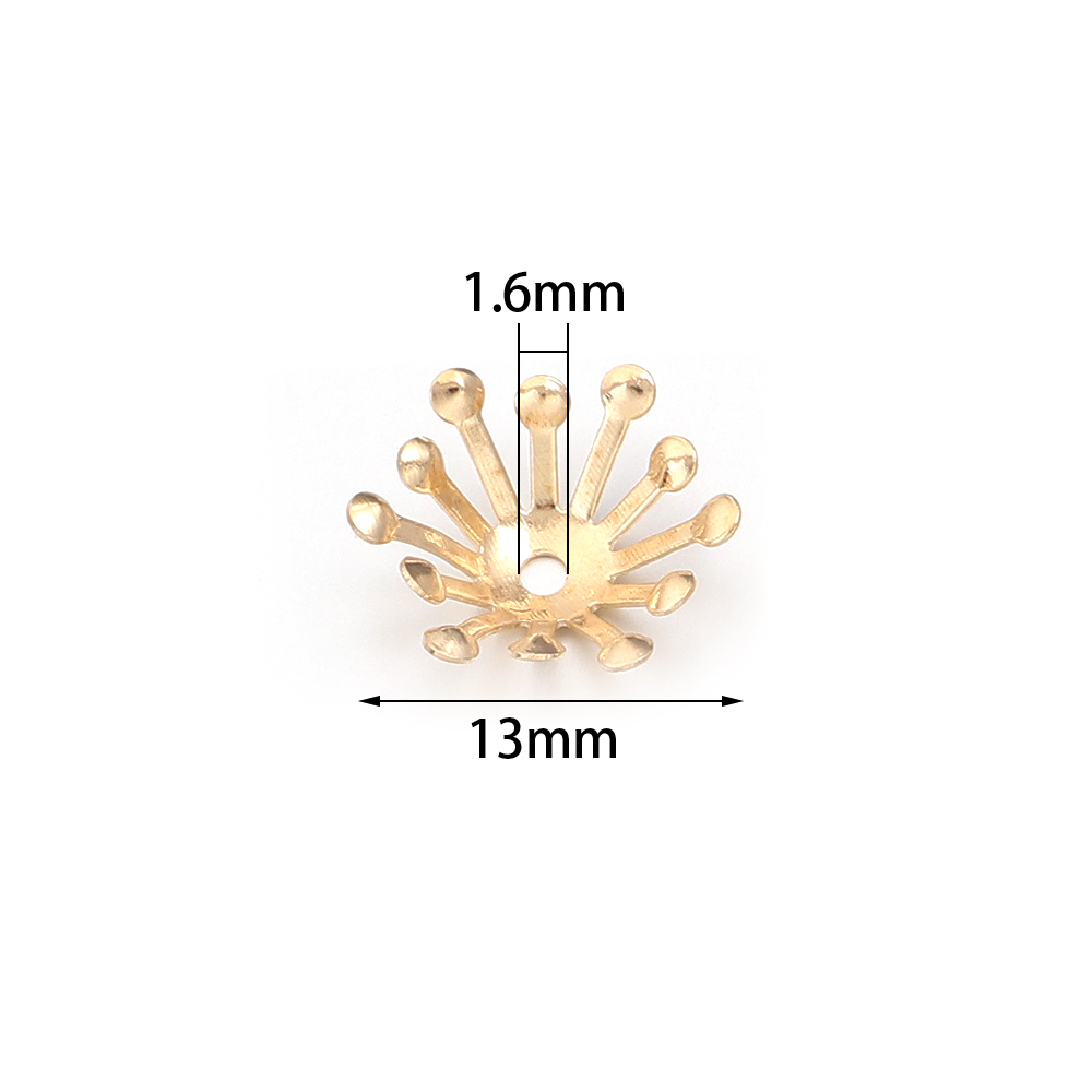 100Pcs Diameter 13MM Gold Colo - مراجعة Jewelry Making Materials Wholesale وسعره