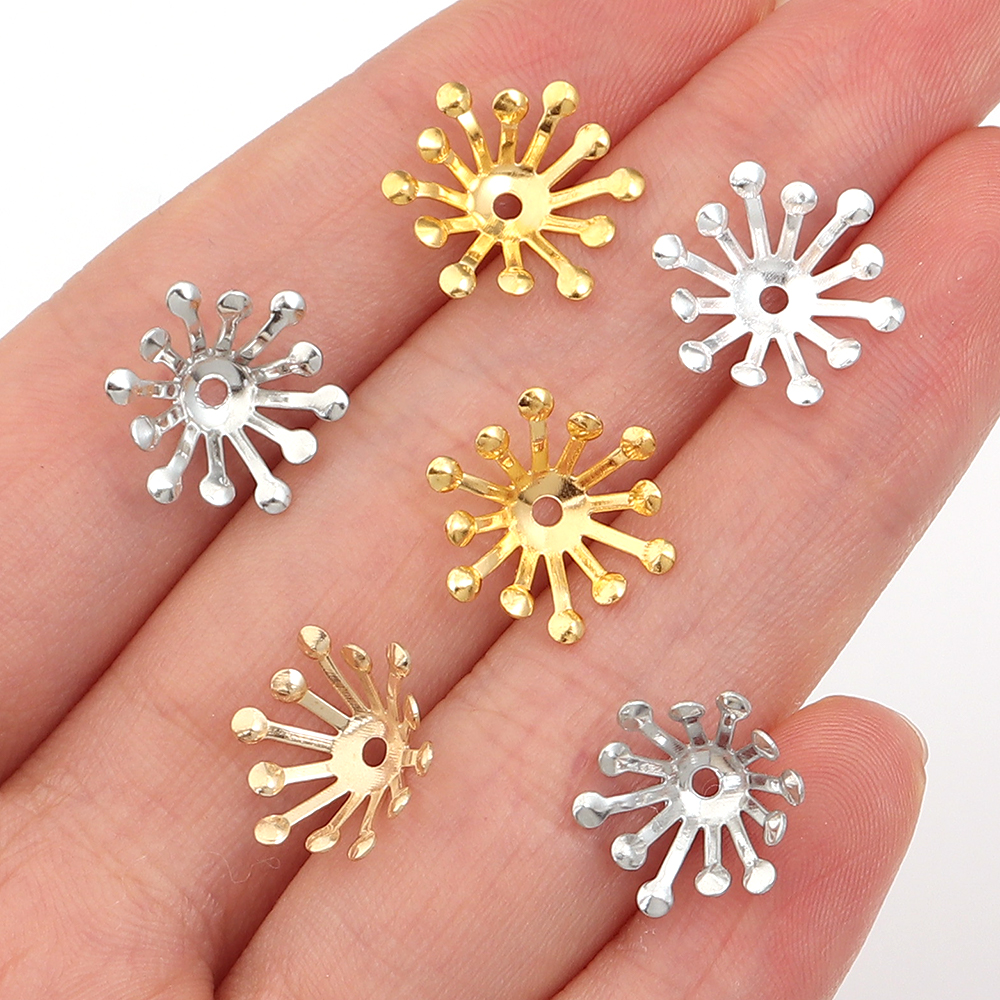 100Pcs Diameter 13MM Gold Colo - مراجعة Jewelry Making Materials Wholesale وسعره