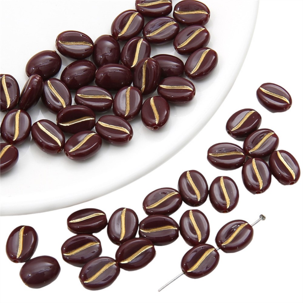 30Pcs/Lot 11x8mm Acrylic Coffe - مراجعة Jewelry Making Materials Wholesale وسعره
