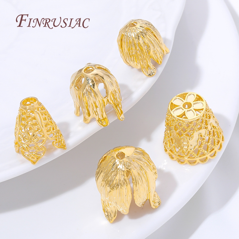 18K Gold Plated Tassel End Cap - مراجعة Jewelry Making Materials Wholesale وسعره
