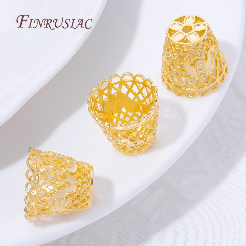 18K Gold Plated Tassel End Cap - مراجعة Jewelry Making Materials Wholesale وسعره