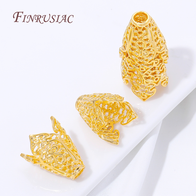 18K Gold Plated Tassel End Cap - مراجعة Jewelry Making Materials Wholesale وسعره