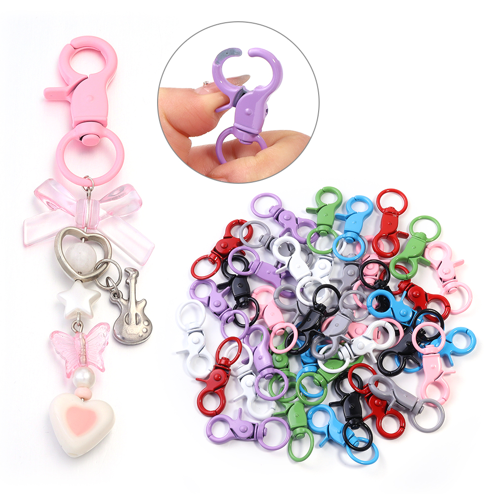 5Pcs/Lot Colorful Swivel Lobst - مراجعة Jewelry Making A Ring وسعره