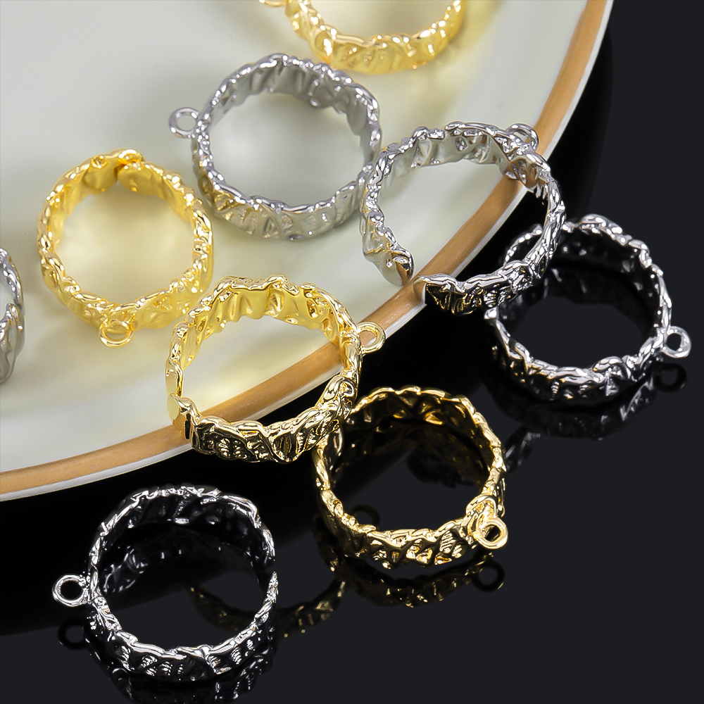 2Pcs Gold Plated Irregular Ope - مراجعة Jewelry Making Materials Wholesale وسعره