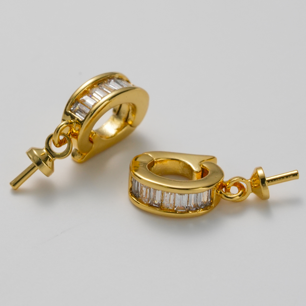 2pcs 18K Gold Plated Brass Eye - مراجعة Jewelry Making Eye Pins وسعره