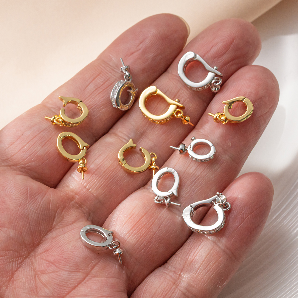 2pcs 18K Gold Plated Brass Eye - مراجعة Jewelry Making Eye Pins وسعره