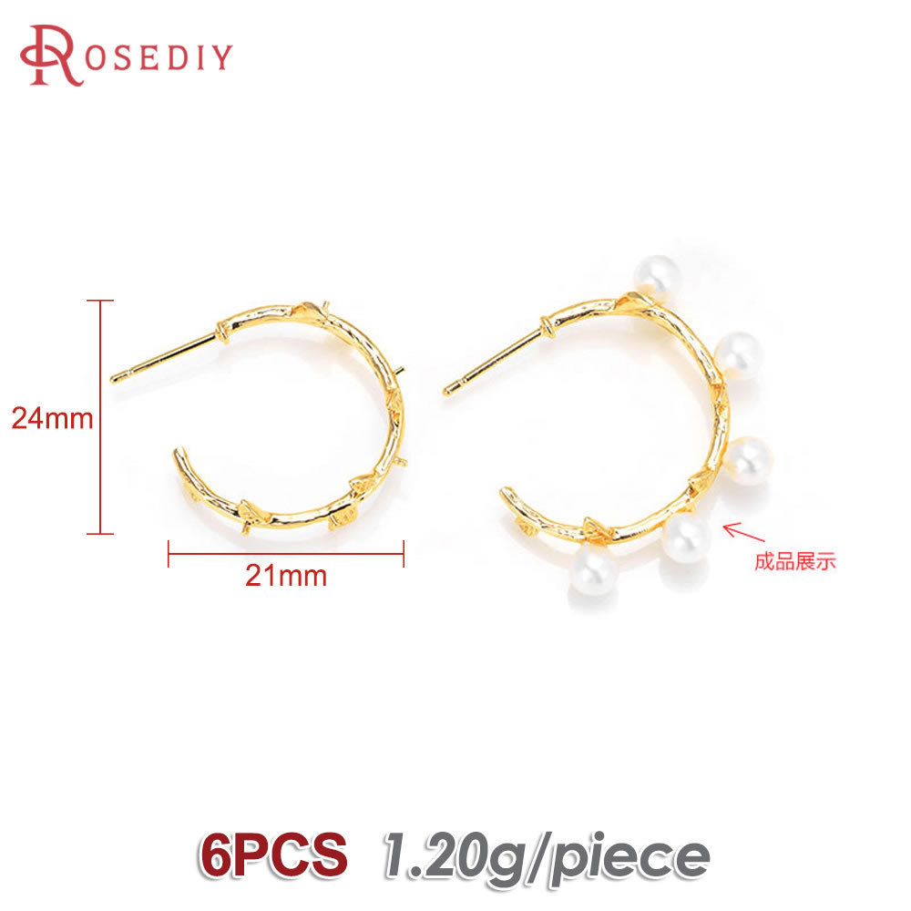 6PCS 18K Gold Color Brass with - مراجعة Jewelry Making Set وسعره