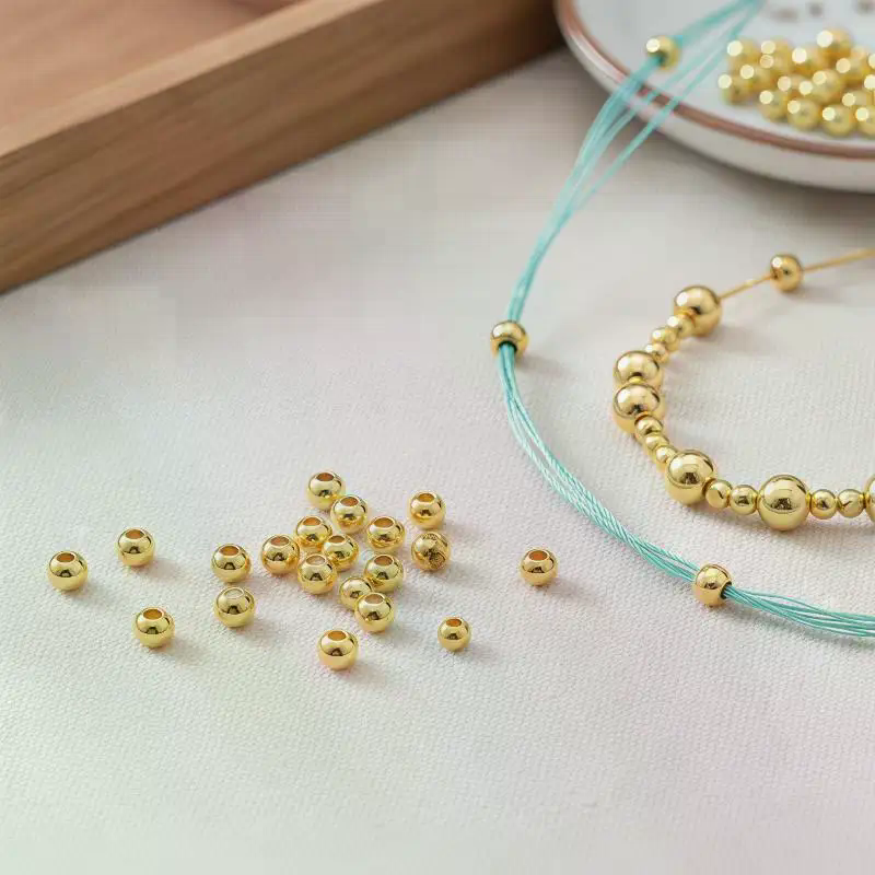 Shiny Gold Plated Faceted Spac - مراجعة Jewelry Making Ideas With Beads وسعره