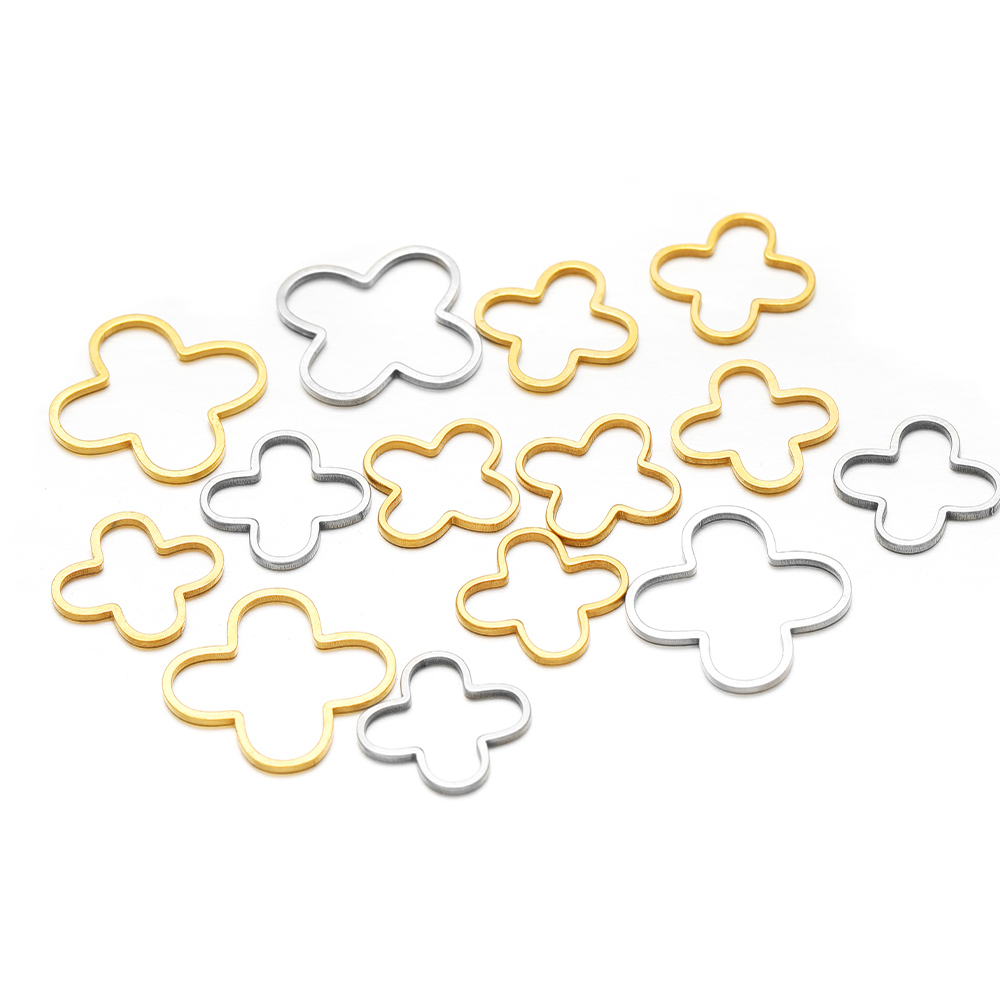 20/50pcs Four Leaf Flowers Cha - مراجعة Jewelry Making Materials Wholesale وسعره