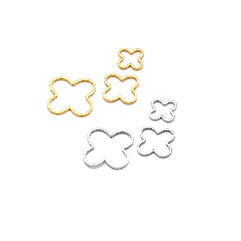 20/50pcs Four Leaf Flowers Cha - مراجعة Jewelry Making Materials Wholesale وسعره