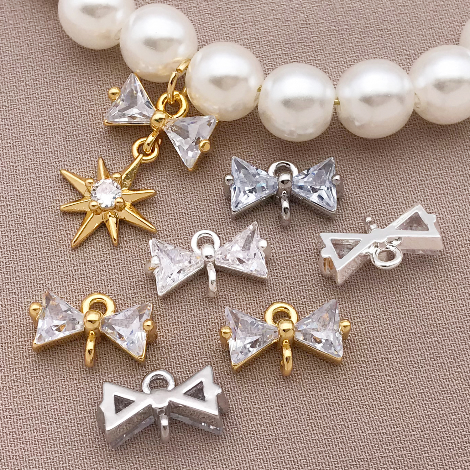2/4/6pcs Wholesale 18k Gold Pl - مراجعة Jewelry Making Materials Wholesale وسعره