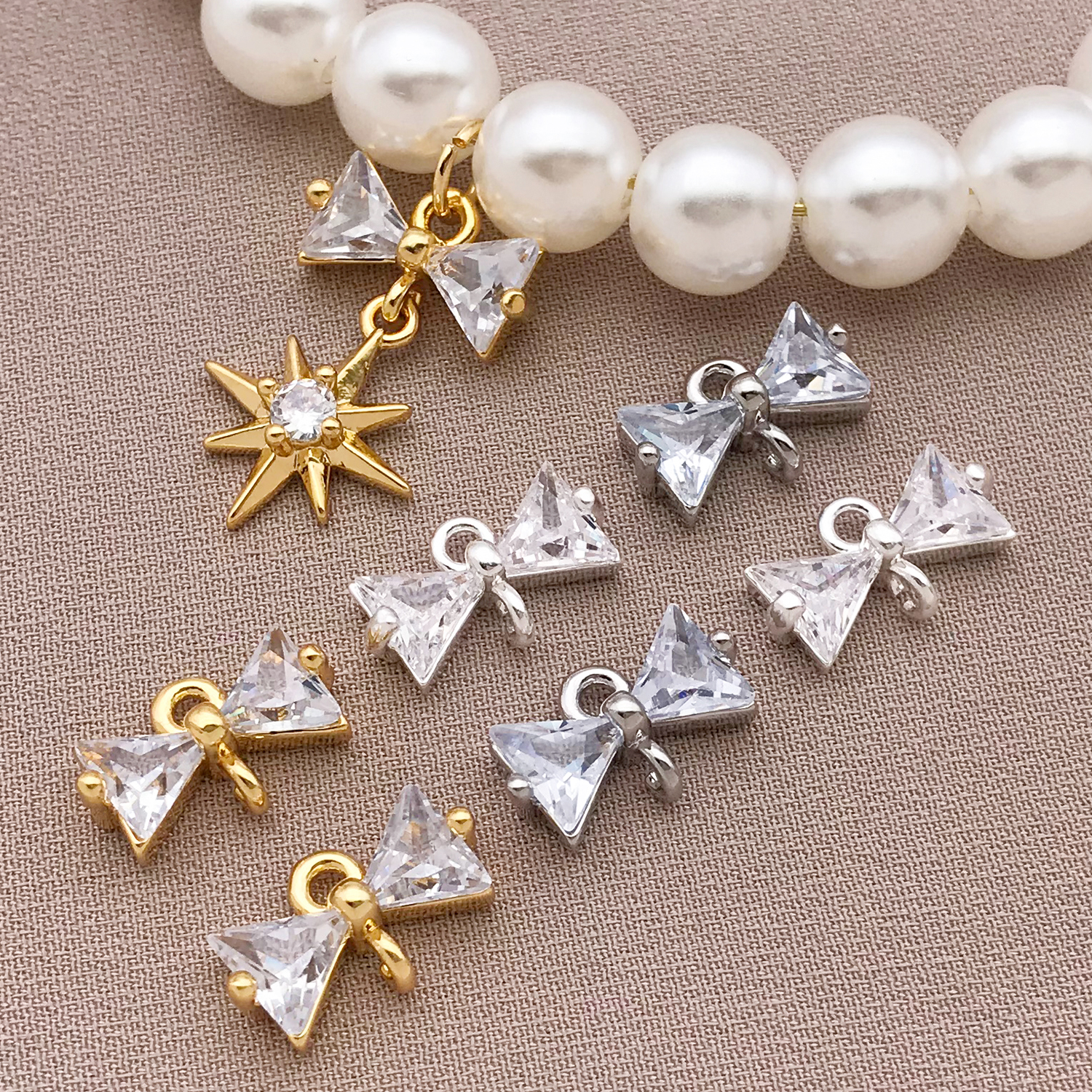 2/4/6pcs Wholesale 18k Gold Pl - مراجعة Jewelry Making Materials Wholesale وسعره