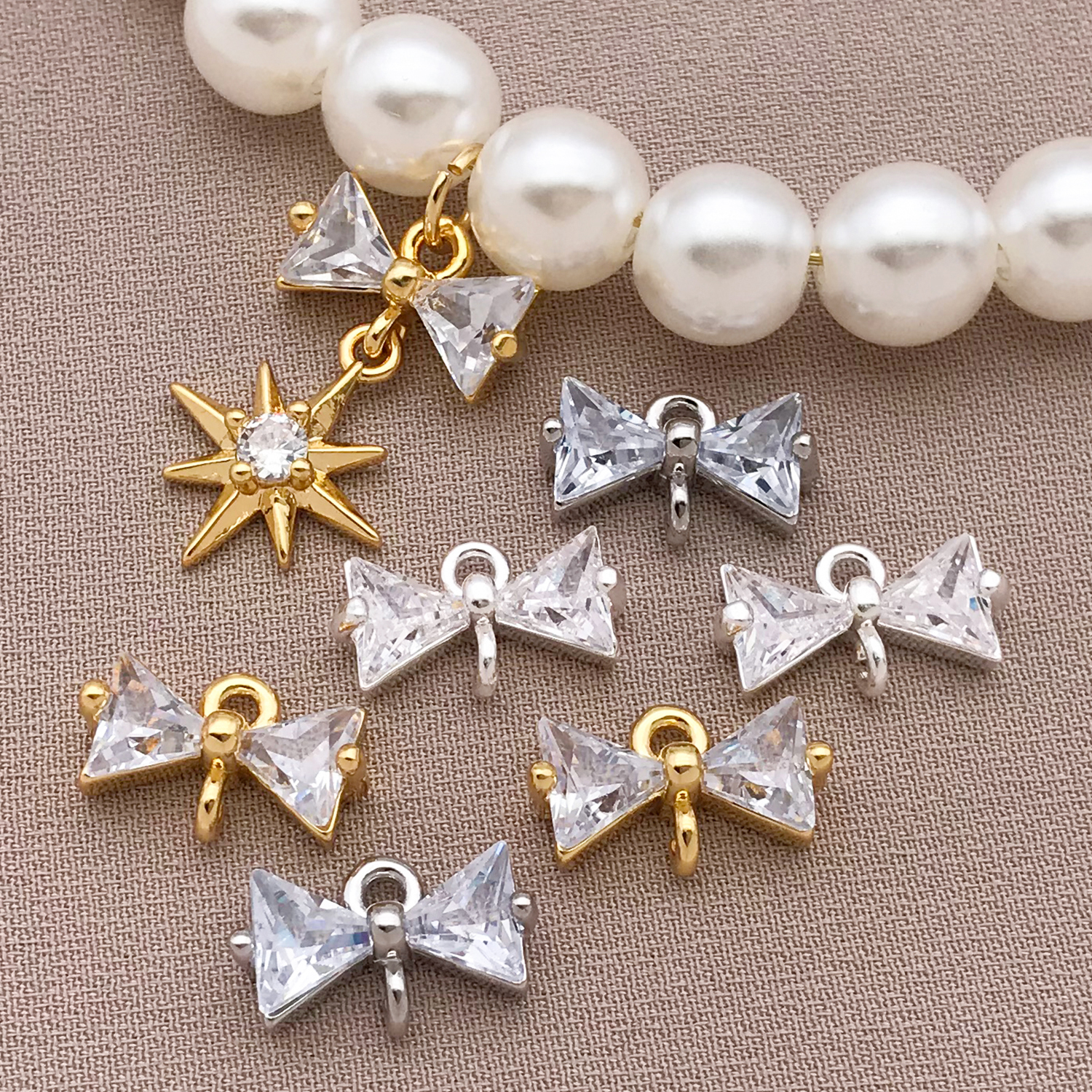 2/4/6pcs Wholesale 18k Gold Pl - مراجعة Jewelry Making Materials Wholesale وسعره