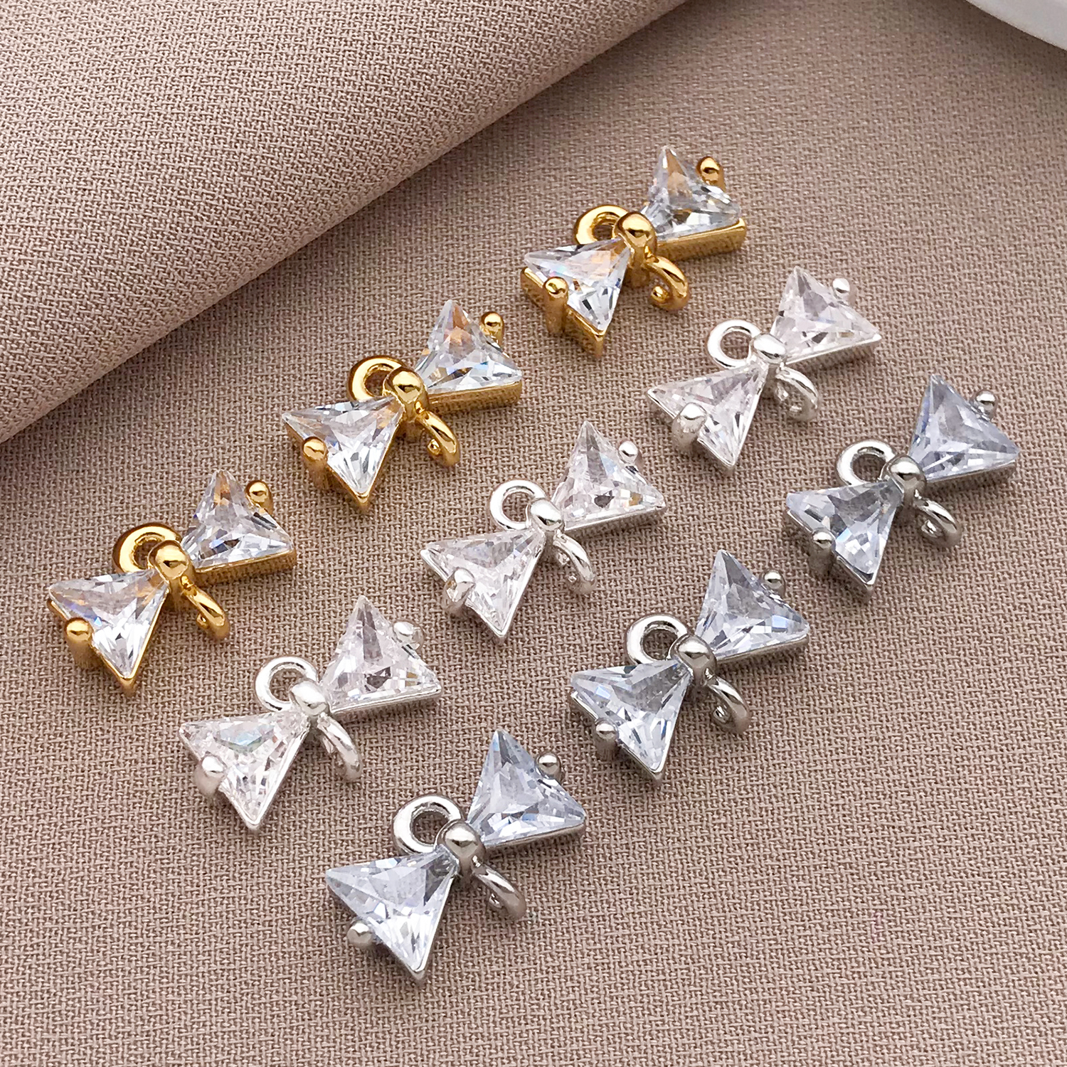 2/4/6pcs Wholesale 18k Gold Pl - مراجعة Jewelry Making Materials Wholesale وسعره