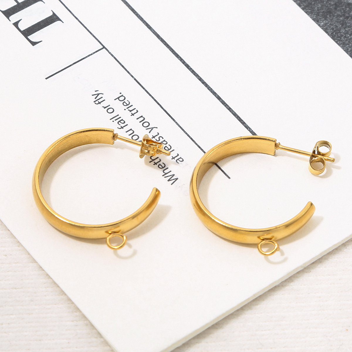10pcs Stainless Steel Hooks C  - مراجعة Jewelry Making Materials Wholesale وسعره