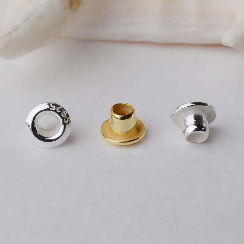 925 Sterling Silver Grommet Ey - مراجعة Jewelry Making Rivets وسعره