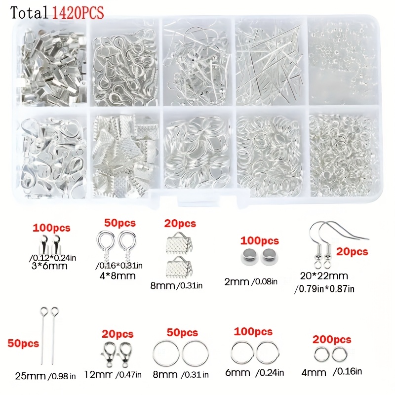 1420pcs 1box Jewelry Findings  - مراجعة Jewelry Making A Ring وسعره