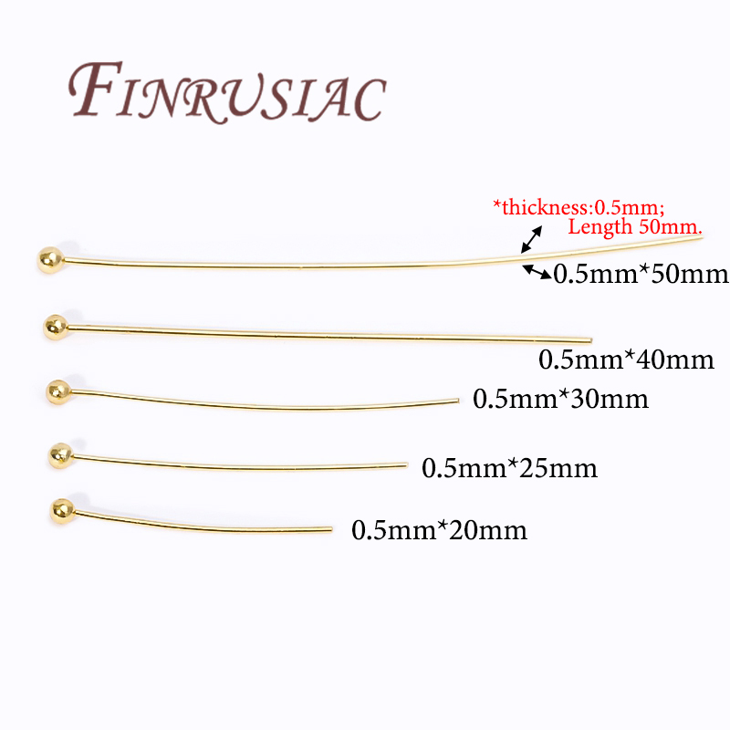 50Pcs 20-50mm Gold Plated Pins - مراجعة Jewelry Making Rivets وسعره