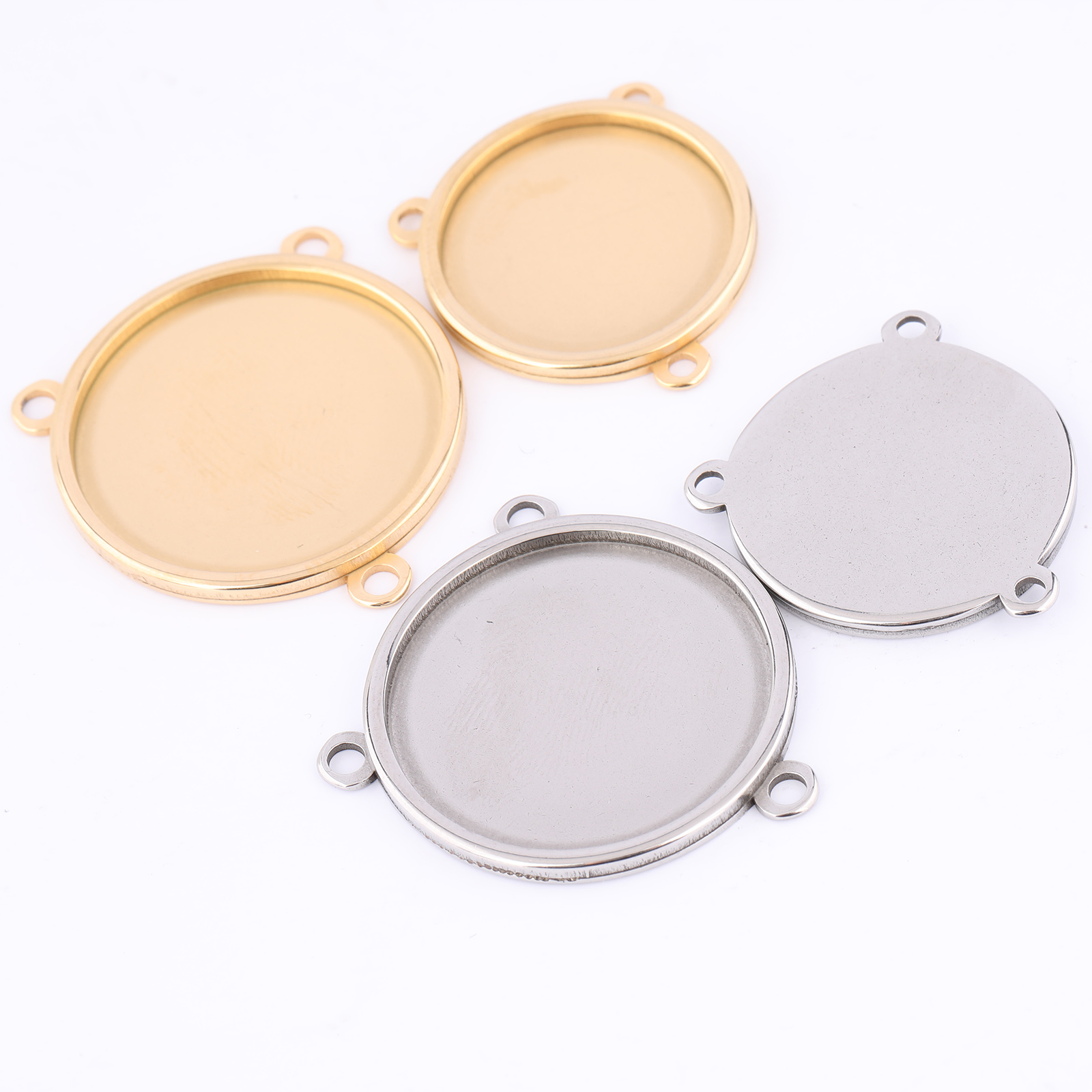 5pcs Stainless Steel Gold Plat - مراجعة Pendant Blank Bezel وسعره