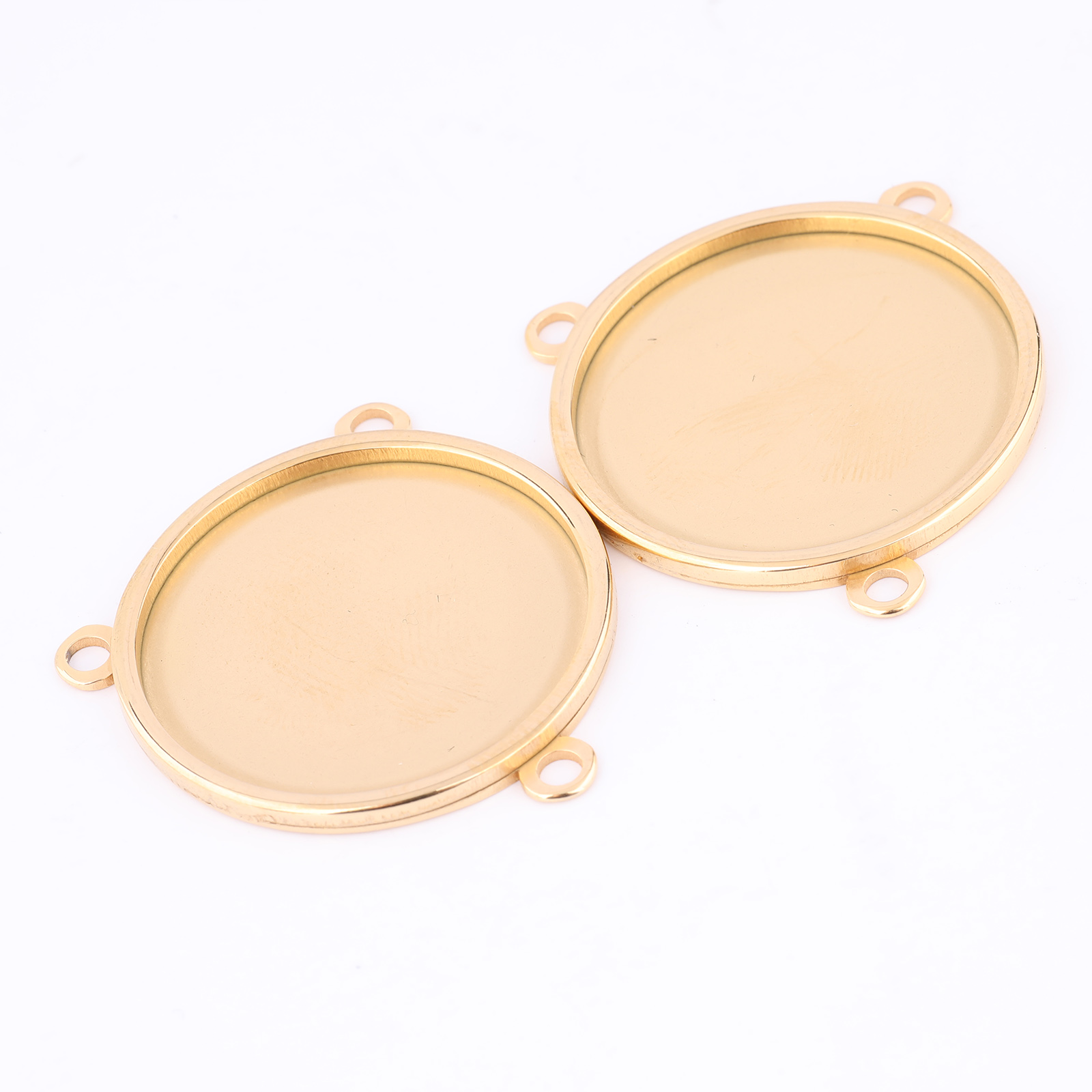 5pcs Stainless Steel Gold Plat - مراجعة Pendant Blank Bezel وسعره