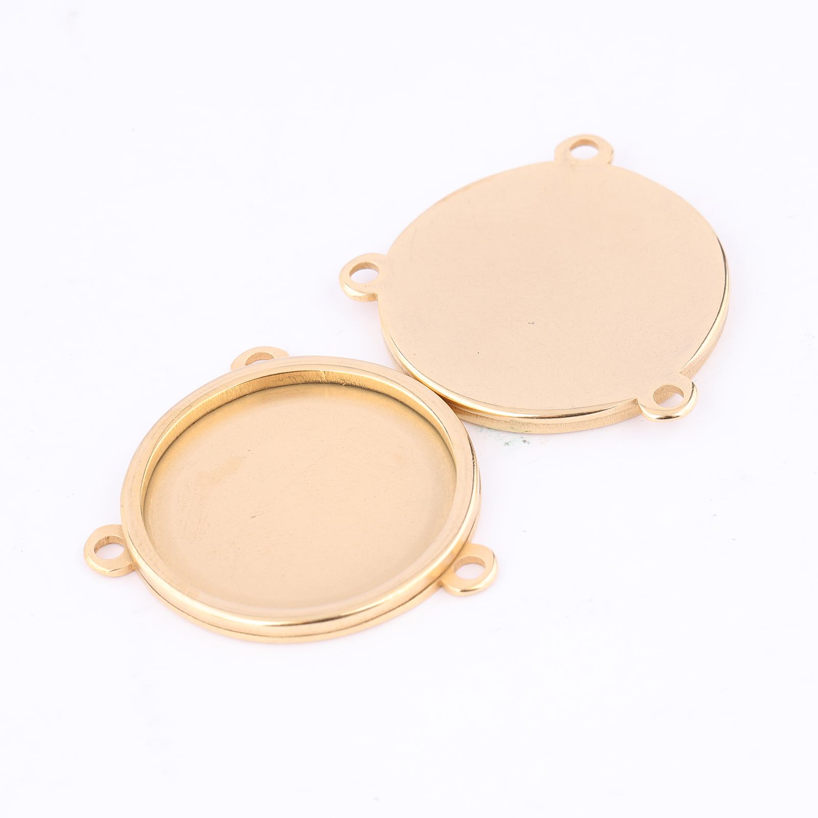 5pcs Stainless Steel Gold Plat - مراجعة Pendant Blank Bezel وسعره