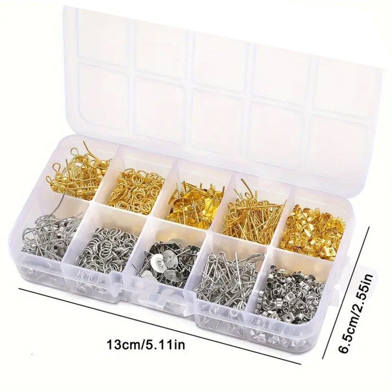 1 Set Box Ear Hook Single Loop - مراجعة Jewelry Making Materials Wholesale وسعره