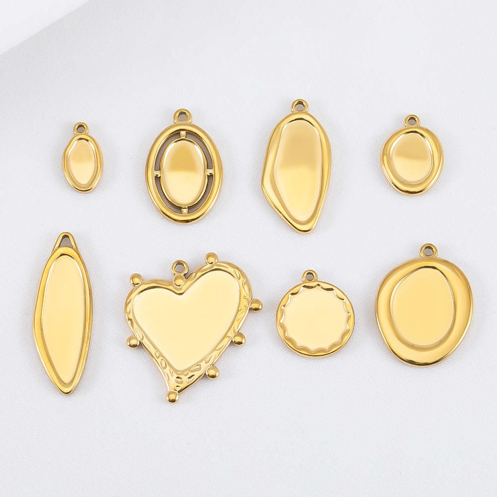 5pcs Stainless Steel Oval Hear - مراجعة Pendant Blank Bezel وسعره